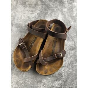 Birkenstock Yara Habana Womens Size 5.5 Brown Leather Sandals Straps